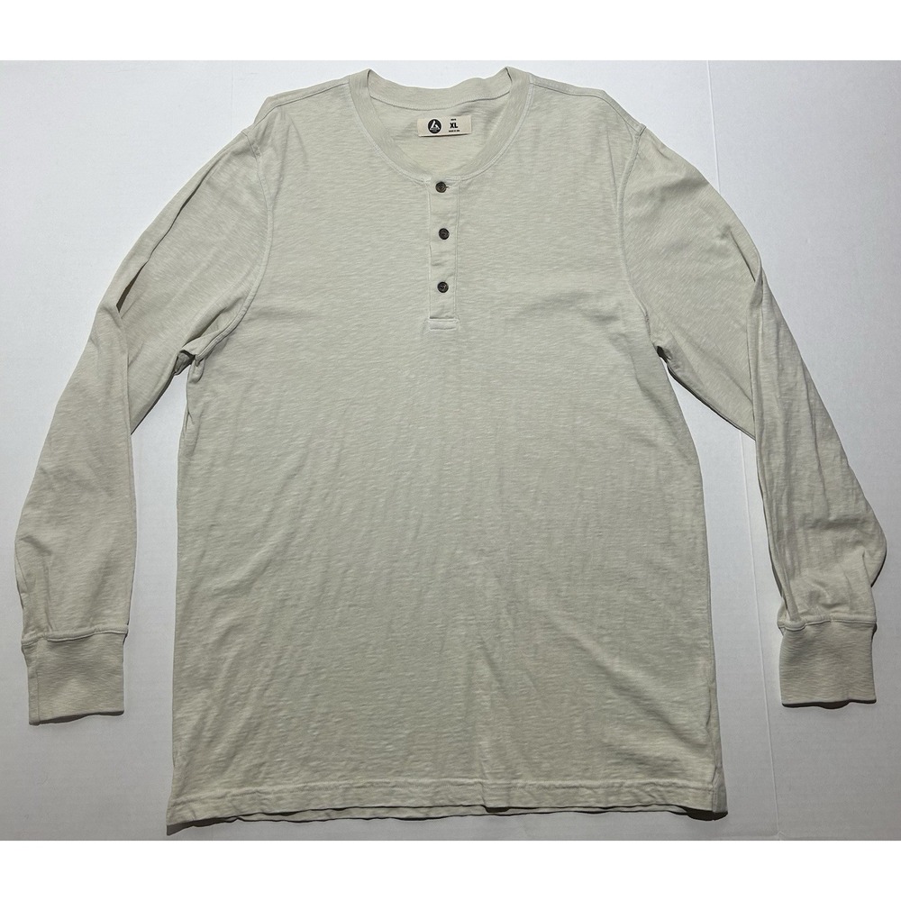 American Giant Shirt Mens Size XL Henley Cotton Long Sleeve USA Casual Outdoor